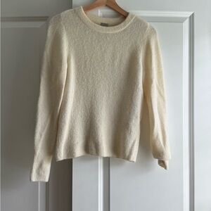 H&M Cream Crew Neck Sweater Classic Knit